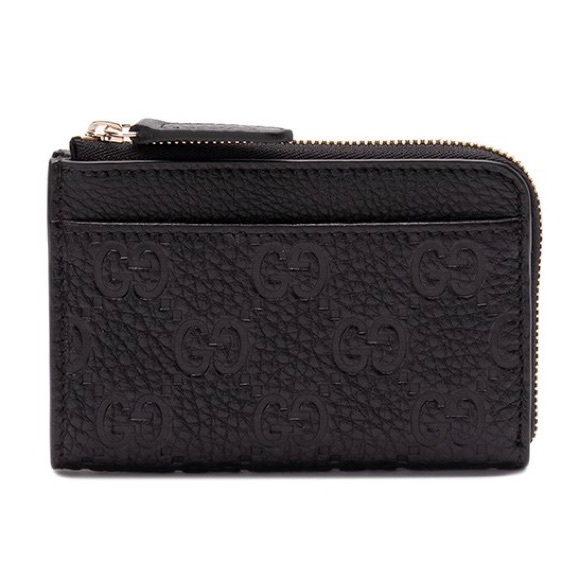 GUCCI GG Emblem zip card case holder wallet - Picture 1 of 3